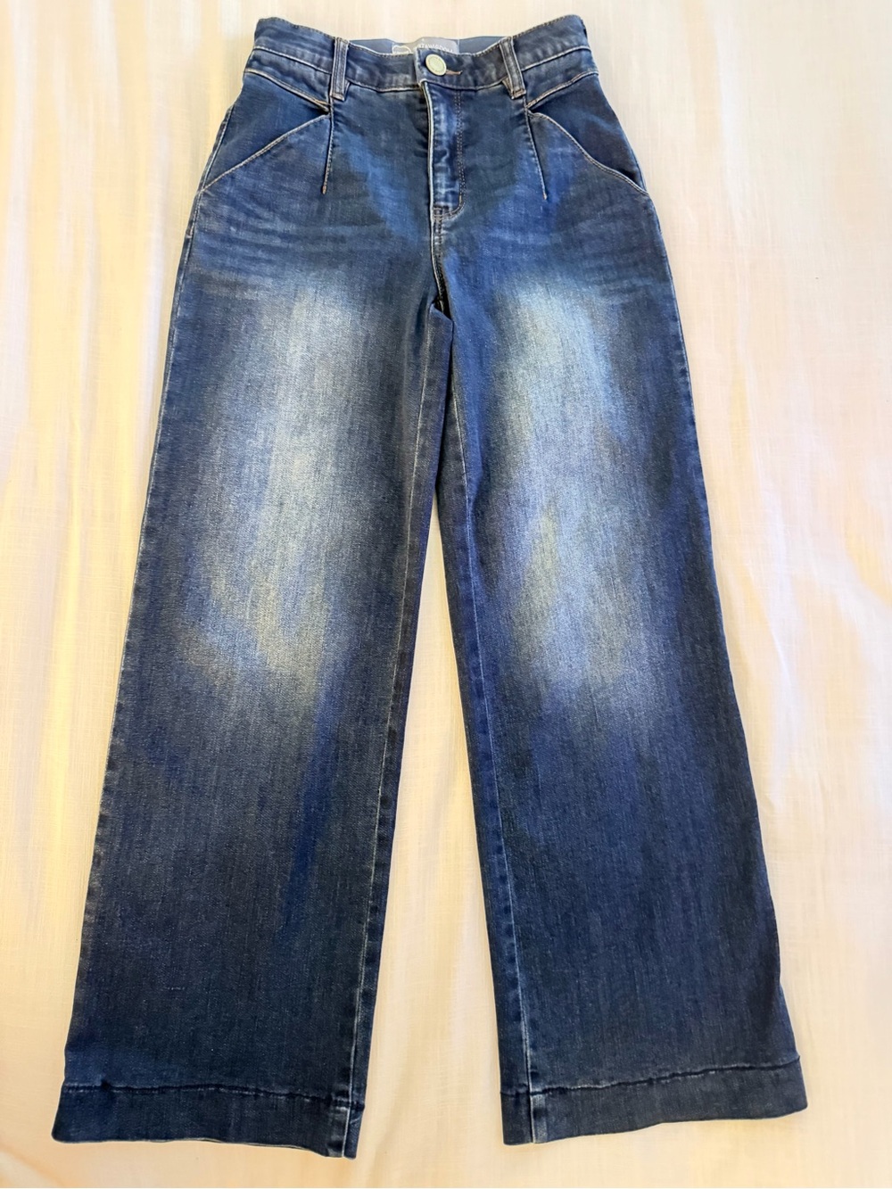 Wit & Wisdom Wyatt Skyrise V-Pocket Wide Leg Jeans Blue Size 00 NWOT - Picture 5 of 7